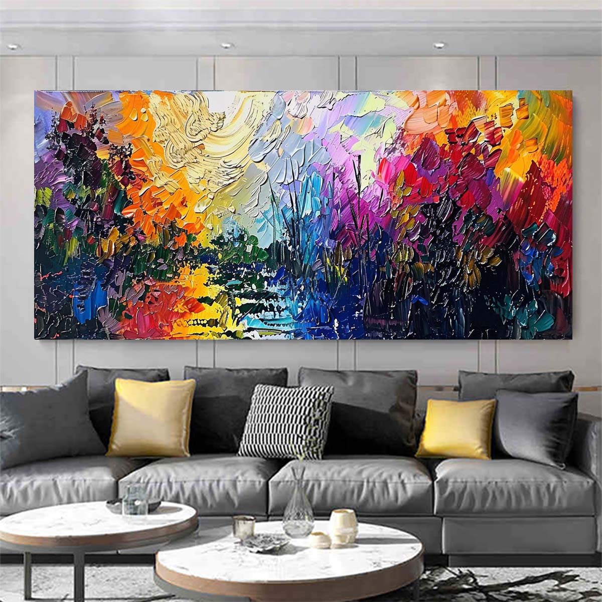 Original creation Landscape Hand painted Oil Painting Canvas Wall Art For Home Living Room Unframed/Rolled #034