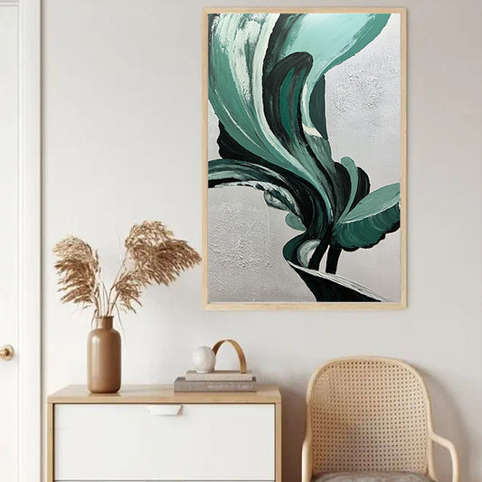 Nordic Wall Art Decor Hand Painted Oil Painting Modern Abstract Image   Home Hanging,31inx47in,No Frame