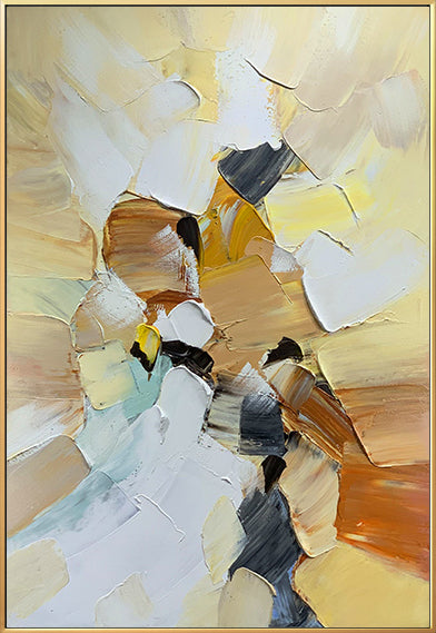 #980Hand painted Thick Texture Abstract Oil Painting Modern Wall Art On Canvas Living Room Hanging Mural,31inx47in,No Frame