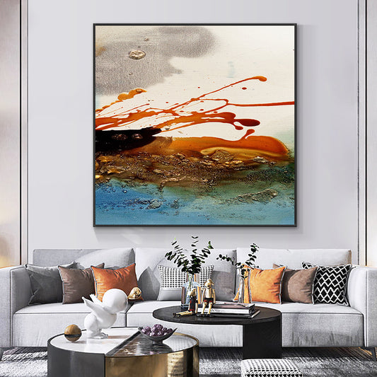 Handpainted Abstract Oil Painting On Canvas Without Frame Modern Decorative Wall Art Canvas Painting,31inx31in,No Frame