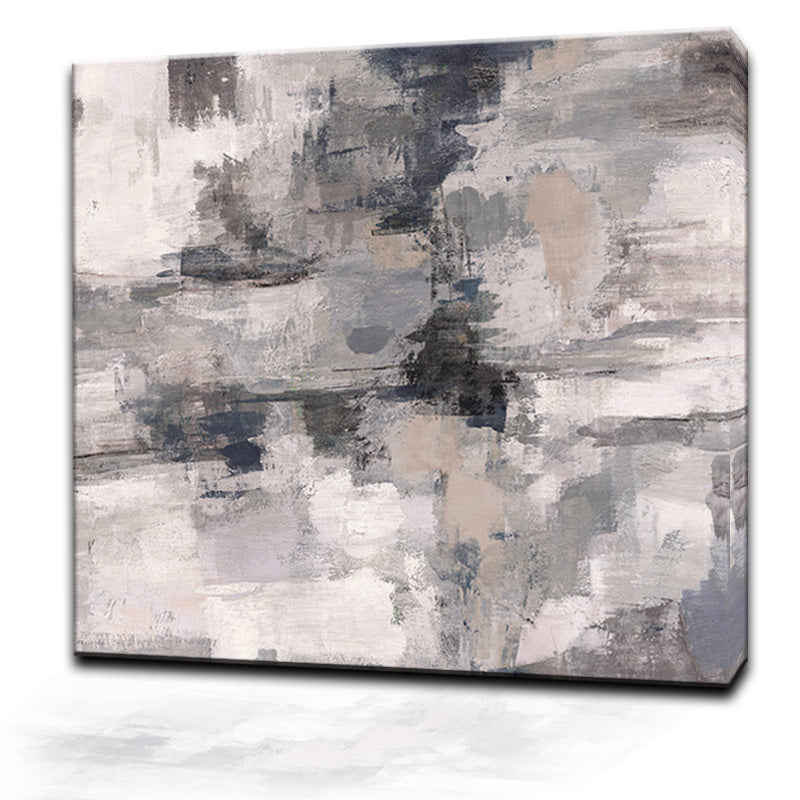 Handpainted Abstract Light Gray Oil Painting Handmade On Canvas Modern Nordic Wall Art Pictures For