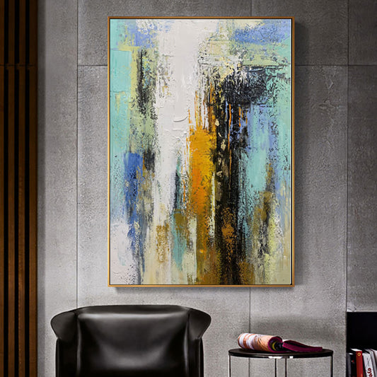 Large Size Hand Painted Canvas Oil Painting Abstract Modern Colour Wall Art Acrylic Paintings Home For Living Room,31inx47in,No Frame