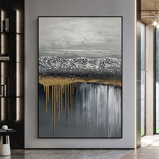 3D Thick Acrylic Canvas Wall Decor Art Pure Handmade Heavy Textured OIl Painting 2022 Hote Selling,31inx47in,No Frame