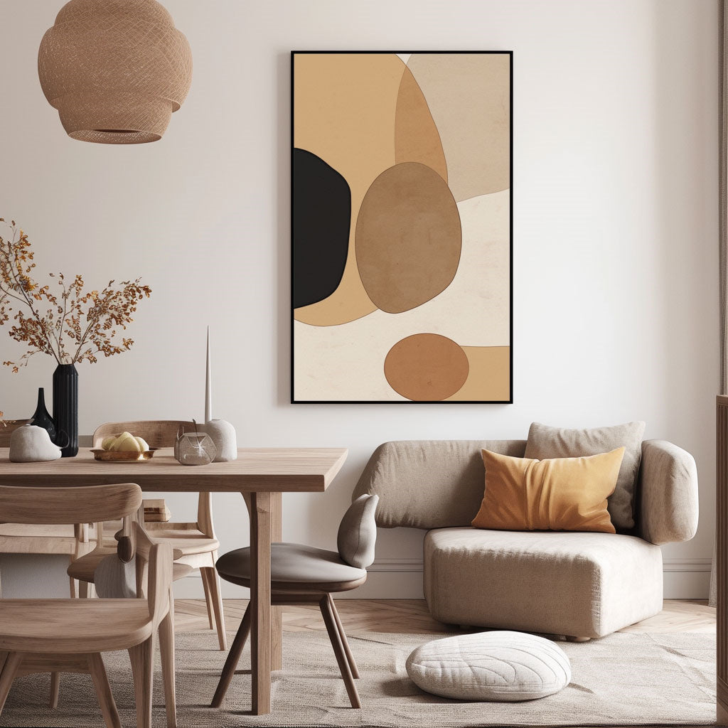 Handpainted Abstract Wall Art Painting Decorative Painting Aisle Corridor Mural Mooring Hanging Paintingblack1inx47in,No Frame