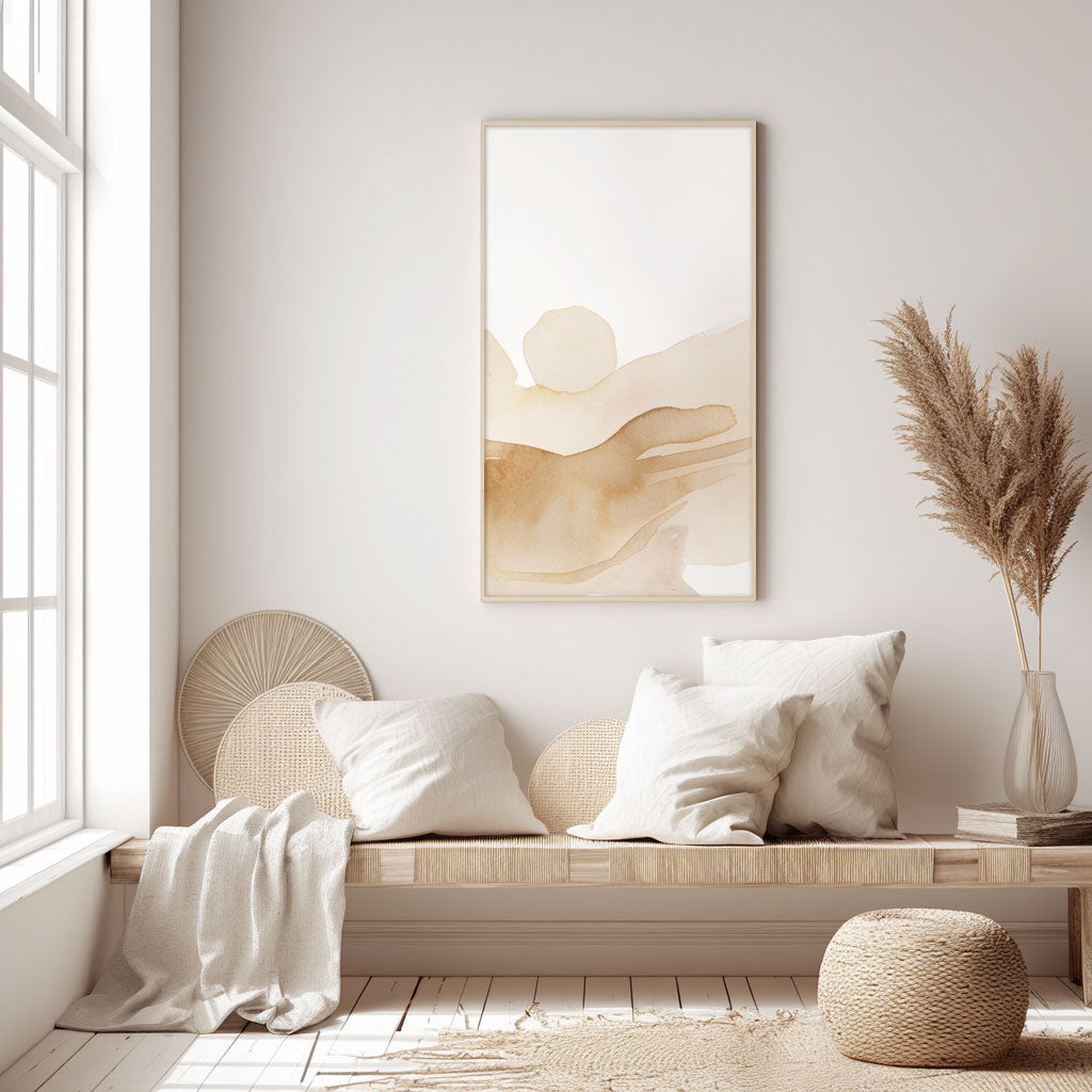 Minimalism Abstract Handmade Oil Painting Modern Home Living Room Decoration Painting,27inx54in,No Frame