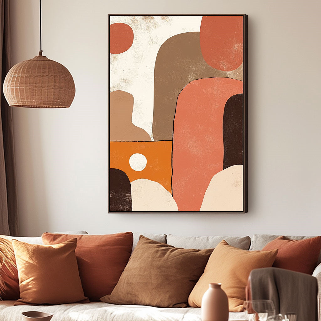 Handpainted Abstract Wall Art Painting Decorative Painting Aisle Corridor Mural Mooring Hanging Paintingorangered1inx47in,No Frame