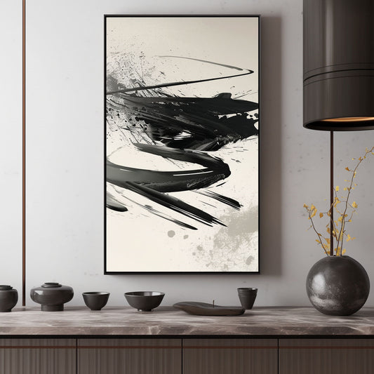 Minimalism Abstract Handmade Oil Painting Modern Home Living Room Decoration Painting,27inx54in,No Frame