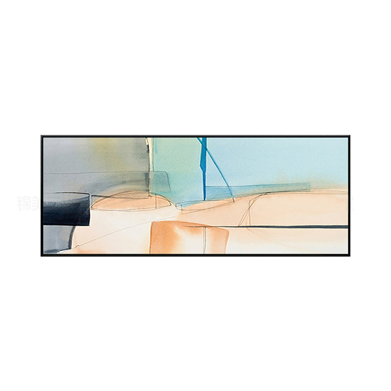 Abstract Painting Canvas Blue Painting Office Art Extra Large Canvas Art Contemporary Art Living Room pictures for home design,27inx54in,No Frame
