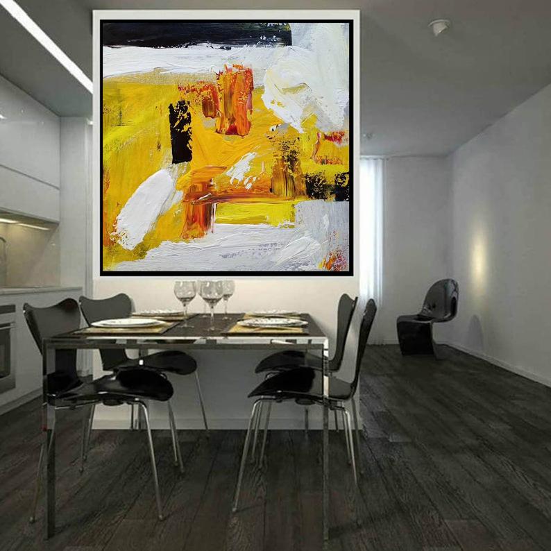 ModernAbstractPaintingExtraLargeWallArtColorfulAcrylicCanvasArtTexturedWallArtCanvasContemporary 31in,No Frame