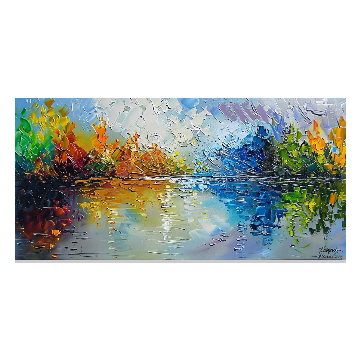 Original creation Landscape Hand painted Oil Painting Canvas Wall Art For Home Living Room Unframed/Rolled #026