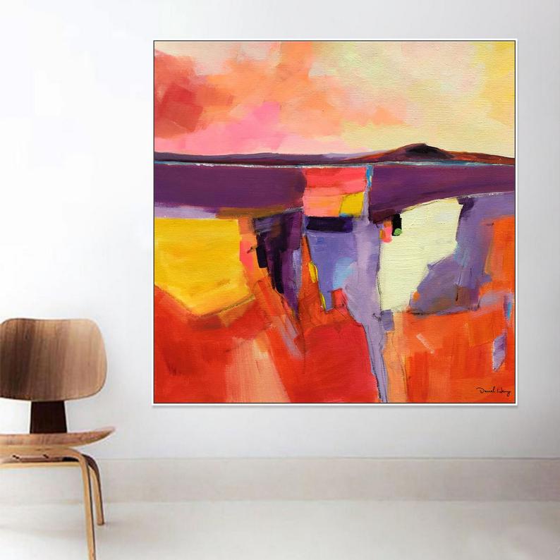 Minimalist Abstract Oil Painting Dorm Decor Canvas Art Graffiti Wall Decor Large Canvas Art Abstract Painting Abstract Painting31in,No Frame