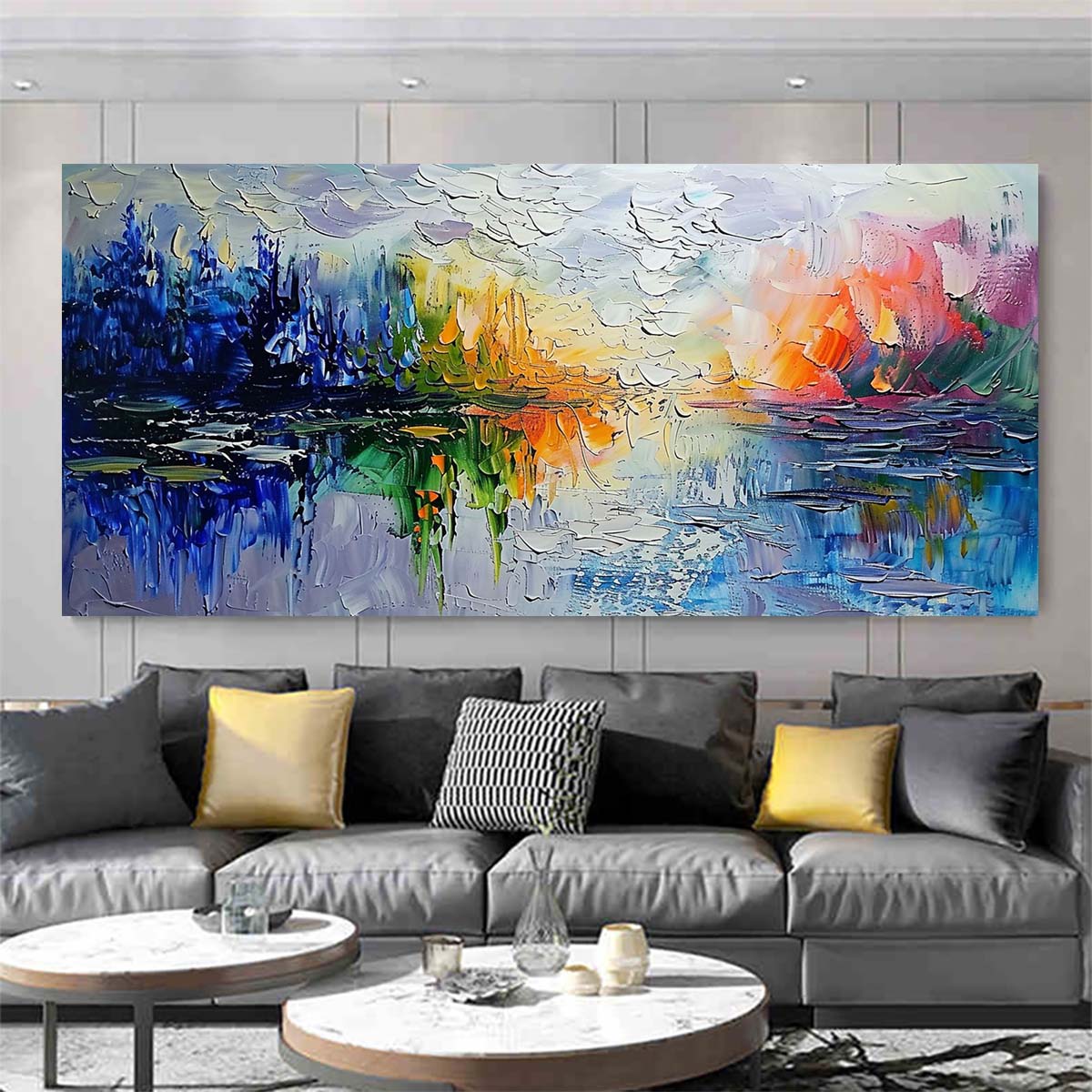 Original creation Landscape Hand painted Oil Painting Canvas Wall Art For Home Living Room Unframed/Rolled #052