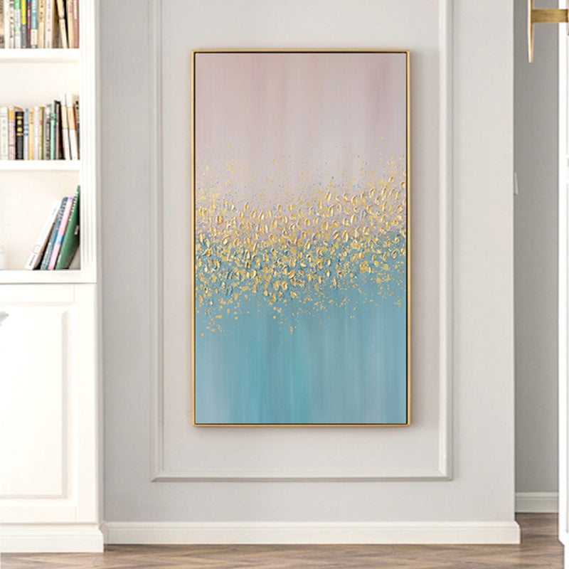 Gold hand-painted Oil Painting Abstract Modern Decorative Extravagance Porch Light Corridor Hallway Paintings Vertical Version O27inx54in,No Frame