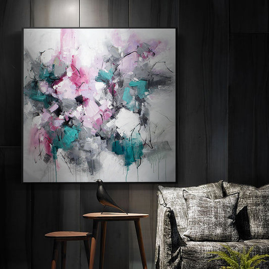 MixedColorsDoctrineOfModernMinimalistAbstractPaintingTheEntranceDecorativePaintingVerticalVersionOfThe    31in,No Frame
