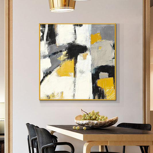 Abstract Square Wall Art Painting Hand Painted Oil Painting On Canvas Modern Knife Landscape Paintings For Living Room ,31inx31in,No Frame
