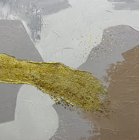 New To Abstract Pure Hand painted Modern Knife Painting Frameless Oil Painting Living Room Simple,31inx31in,No Frame