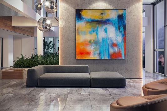 Original Abstract Paintings On Canvas Large Artwork Textured Paintintings Comtemporary Art Modern Art Oil Acrylic Paintings31in,No Frame