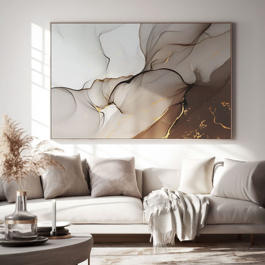 Handpainted Abstract Wall Art Painting Decorative Painting Aisle Corridor Mural Mooring Hanging Painting grey 31inx47in,No Frame
