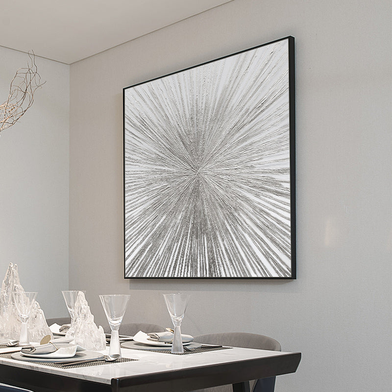 HandpaintedAbstractOilPaintingSilverLightLuxuryModernPaintingDecorativePaintingRestaurantEntrancePaintingsModel    31in,No Frame