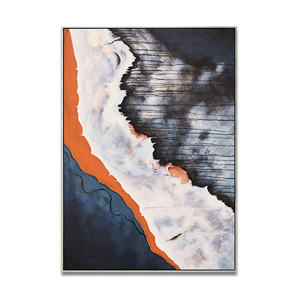 Modern Abstract Art Hand Painted Oil Painting Landscape Wall Art Picture Handmade Canvas Painting For Home,31inx47in,No Frame