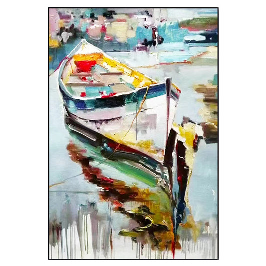 Handpainted Abstract Threedimensional Thick Oil Knife Painting Decorative Painting Aisle Corridor Mural Mooring Hanging Painting,31inx47in,No Frame