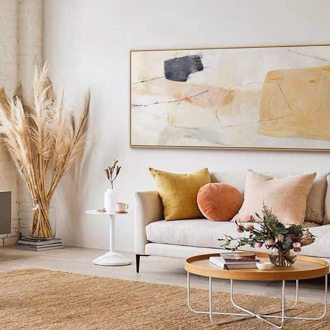 Hand Painted Abstract Painting On Canvas Modern Art Minimalist Art Large Wall art Beige Painting Wall Art Abstract Home Decor27inx54in,No Frame