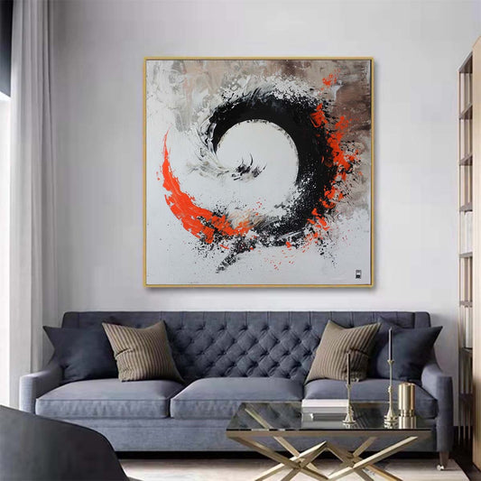 Abstract Handmade Oil Painting Modern Minimalist Home Living Room Decoration Painting,31inx31in,No Frame