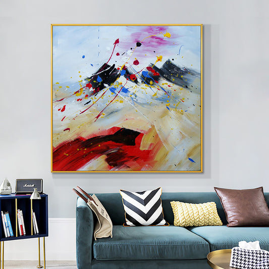 Abstract Texture Oil Painting On Canvas  Handpainted Modern Canvas Art Decorative Knife Paintings,31inx31in,No Frame