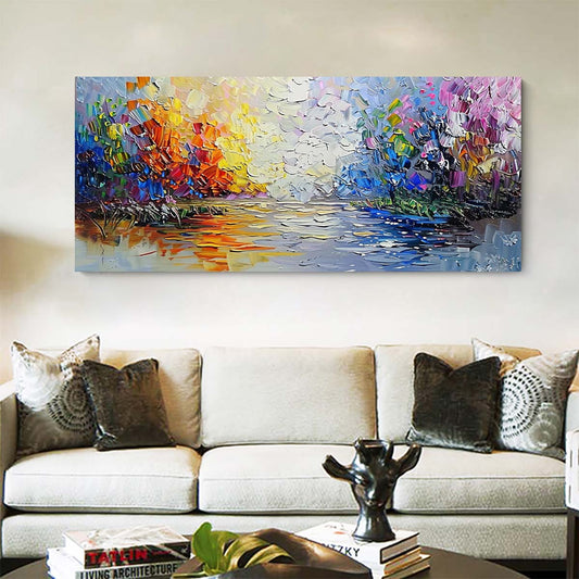 Original creation Landscape Hand painted Oil Painting Canvas Wall Art For Home Living Room Unframed/Rolled #029