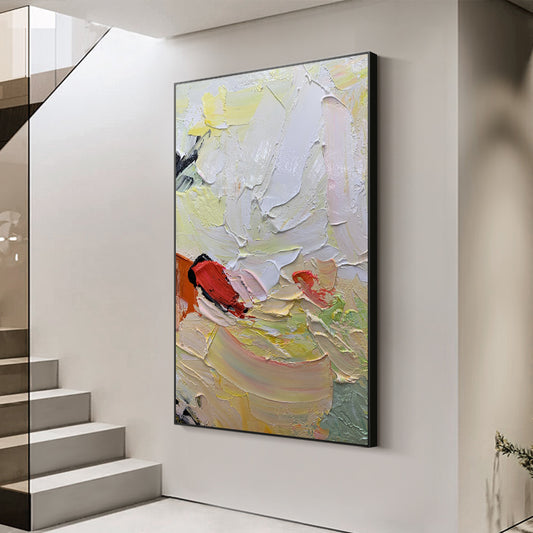 Hand painted Oil Painting On Canvas Color Block Thick 3D Textured Living Room Bedroom Wall Art,31inx47in,No Frame,31inx47in,No Frame