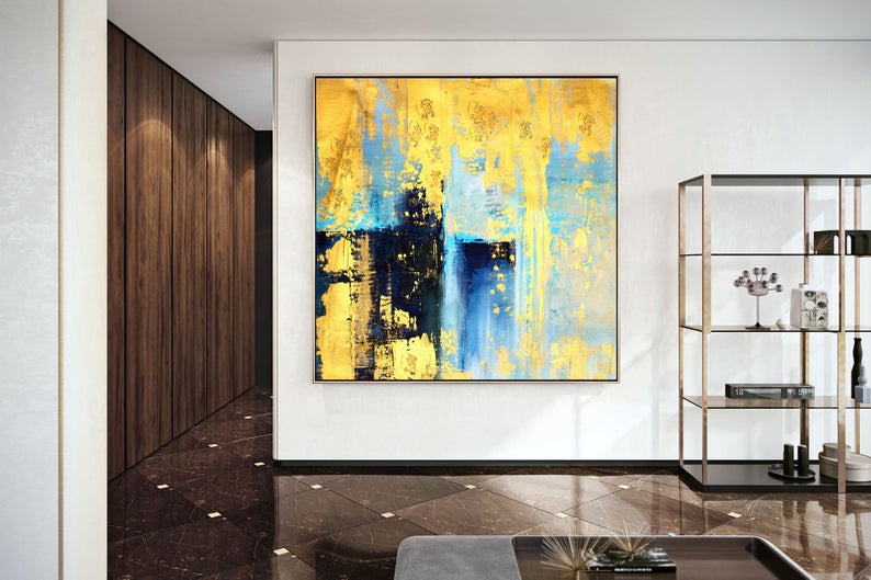 AbstractCanvasArtLargePaintingOnCanvasContemporaryWallArtOriginalOversizePaintingWallPaintingRoom 31in,No Frame