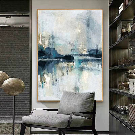 Handmade Oil Painting Canvas Wall Art Oil Painting Brown Canvas Abstract Picture Art Home Decor For Living Room,31inx47in,No Frame