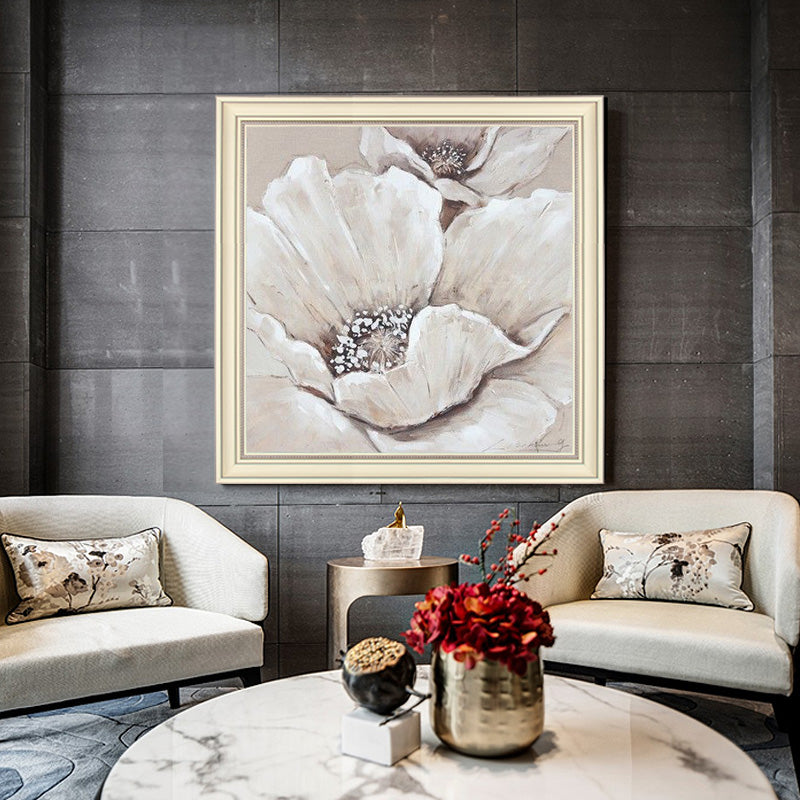 European-style hand-painted Oil Painting Abstract Floral Paintings Decorative Painting Restaurant Dafen American Handmade Large31inx31in,No Frame