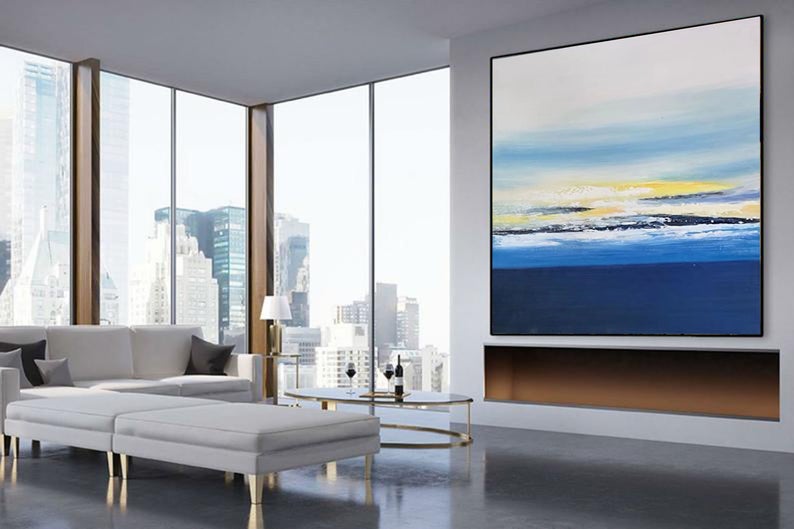 ModernWallArtAbstractPaintingOilPaintingLargeWallArtOriginalPaintingAbstractArtBedroomWall    31in,No Frame