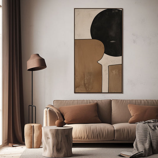 Minimalism Abstract Handmade Oil Painting Modern Home Living Room Decoration Painting,27inx54in,No Frame