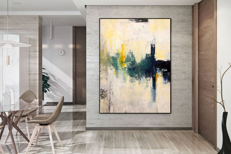 Modern Wall Art Painting On Canvas Apartment Decor Living Room Wall Art Extra Large Wall Art Abstract Painting Artwork31in,No Frame