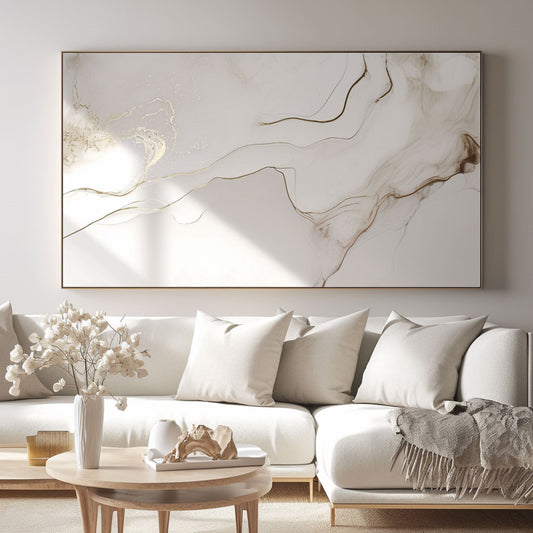 Minimalism Abstract Handmade Oil Painting Modern Home Living Room Decoration Painting,27inx54in,No Frame