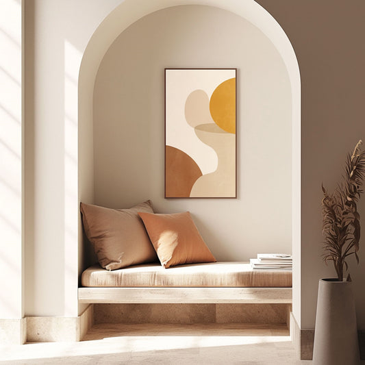 Minimalism Abstract Handmade Oil Painting Modern Home Living Room Decoration Painting,27inx54in,No Frame