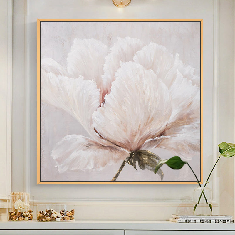 Pure Hand painted Abstract Flower Oil Painting Home Good Canvas Wall Art Wall Hanging Pictures Artwork,31inx31in,No Frame