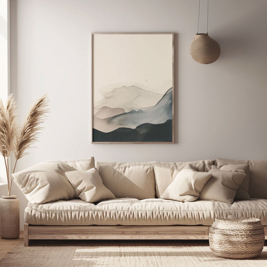 Handpainted Abstract Wall Art Painting Decorative Painting Aisle Corridor Mural Mooring Hanging Painting black white 31inx47in,No Frame