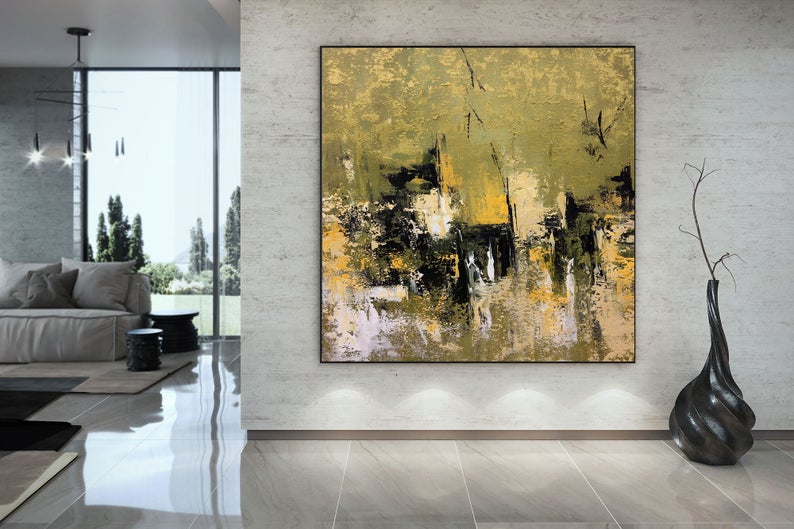 Extra Large Wall Art Palette Knife Artwork Original Painting On Canvas Modern Wall Decor Contemporary Art Abstract Wall Painting31in,No Frame
