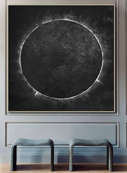 Abstract  Canvas Paintinglarge Minimalist Painting In Square Hand Painted Minimal Art FREE Shipping Modern Home Decor Painting31in,No Frame