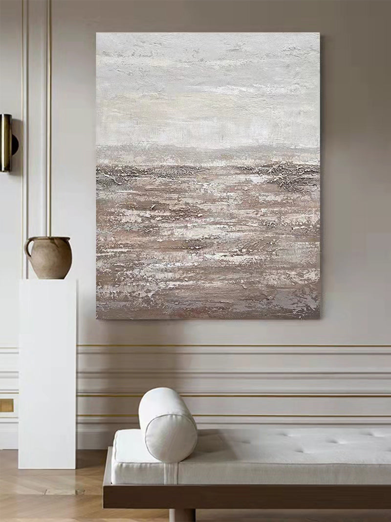 Hand Painted Modern Abstract Tiffany Blue Thick Oil Texture Decorative Poster Porch Aisle Hanging Oil Painting,31inx47in,No Frame
