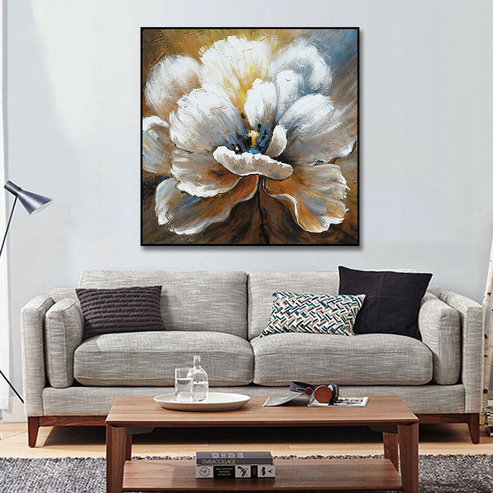 Chrysanthemum Flower Hand painted Oil Painting Wall Art Handmade Nordic Oil Painting Canvas Art for Livingroom