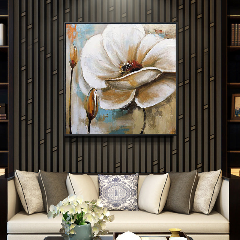 Pure hand-painted Oil Painting Abstract Modern Floral Decoration E Room Restaurant Entrance Hallway Light Luxury Custom Mural Pa31in,No Frame