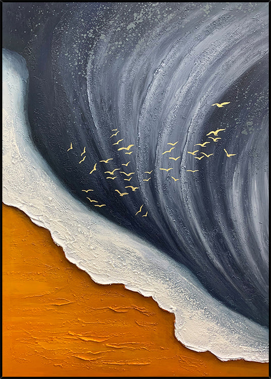 3D Thick Acrylic Canvas Wall Decor Art Pure Handmade Heavy Textured OIl Painting 2022 Hote Selling,31inx47in,No Frame