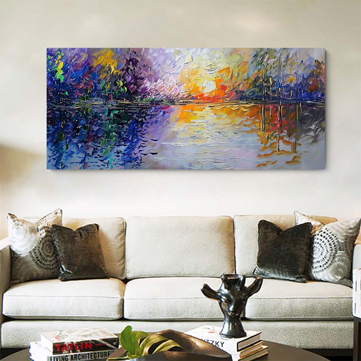 Original creation Landscape Hand painted Oil Painting Canvas Wall Art For Home Living Room Unframed/Rolled #044