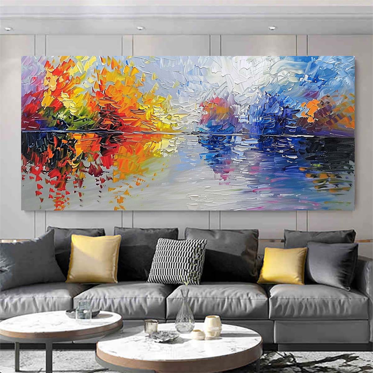 Original creation Landscape Hand painted Oil Painting Canvas Wall Art For Home Living Room Unframed/Rolled #047