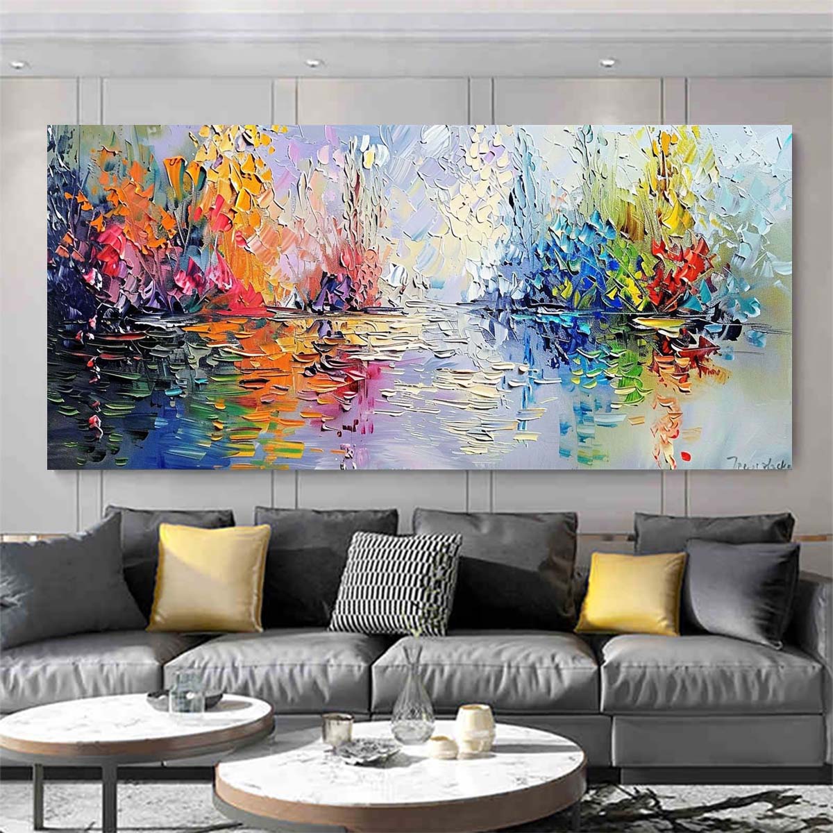 Original creation Landscape Hand painted Oil Painting Canvas Wall Art For Home Living Room Unframed/Rolled #011