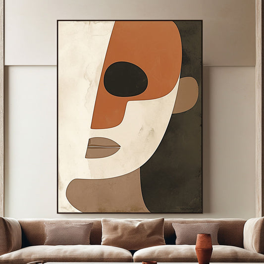Handpainted Abstract Wall Art Painting Decorative Painting Aisle Corridor Mural Mooring Hanging Paintingorangewhitewhiteblack1inx47in,No Frame